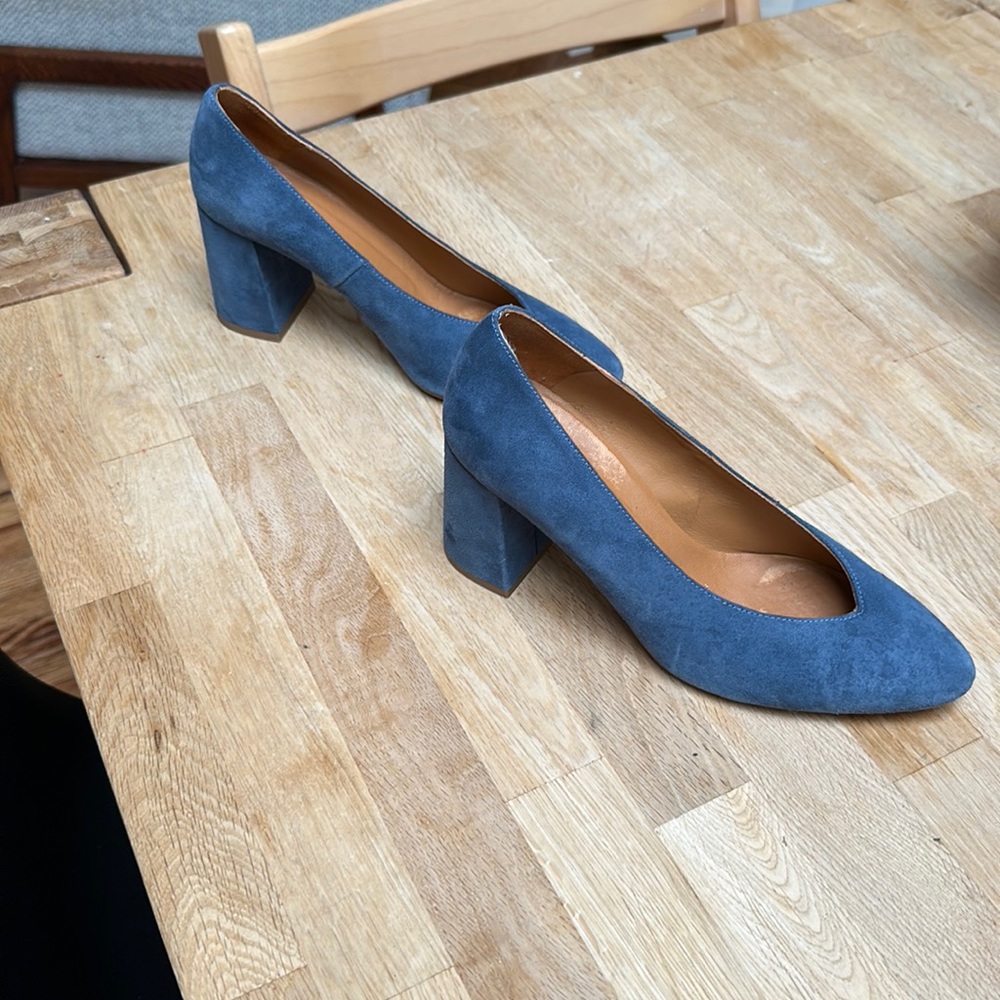 Sezane heels size 38 - suede, blue